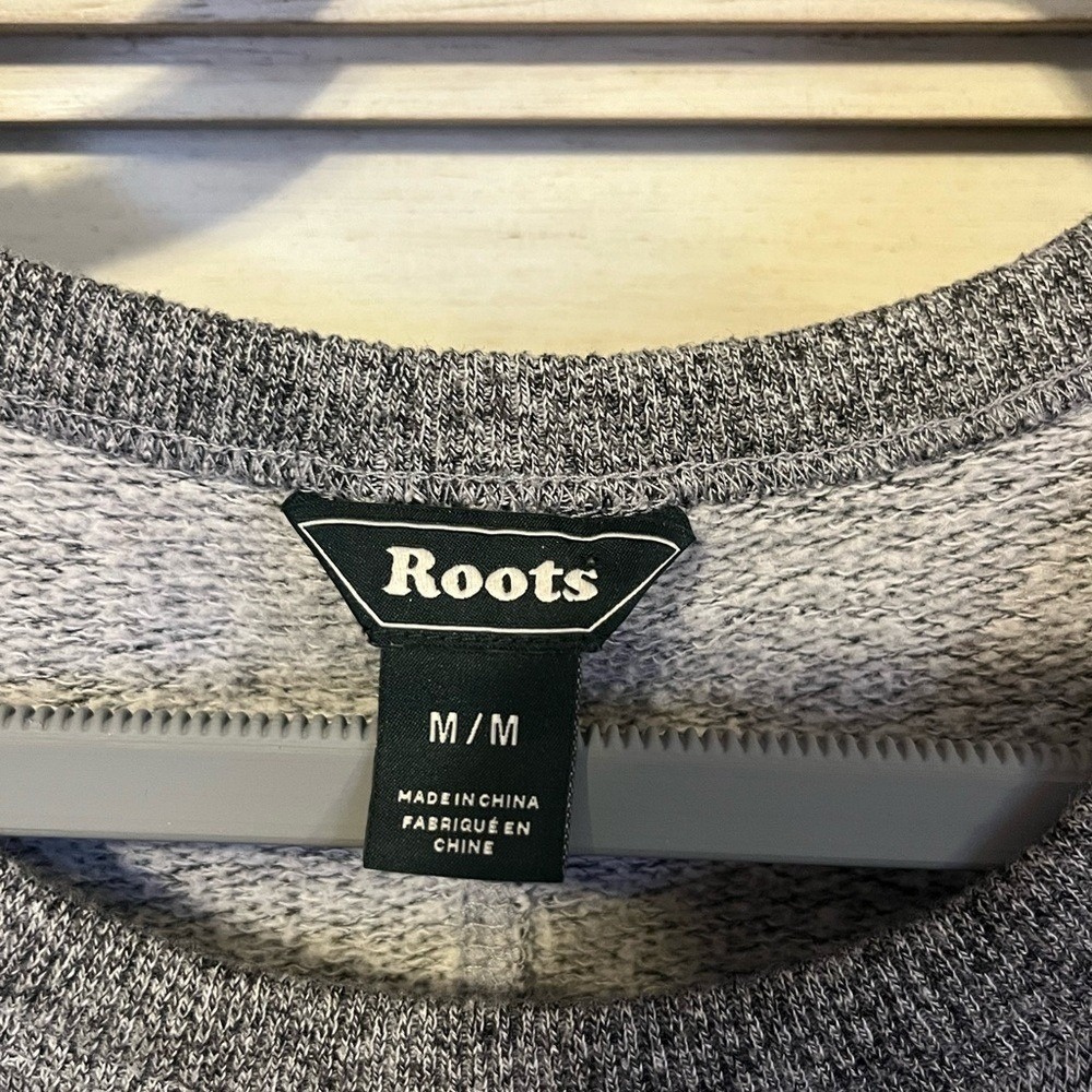 Roots Sweatshirt Dress Grey Long Sleeve Crew Neck Mini Medium - Picture 3 of 7